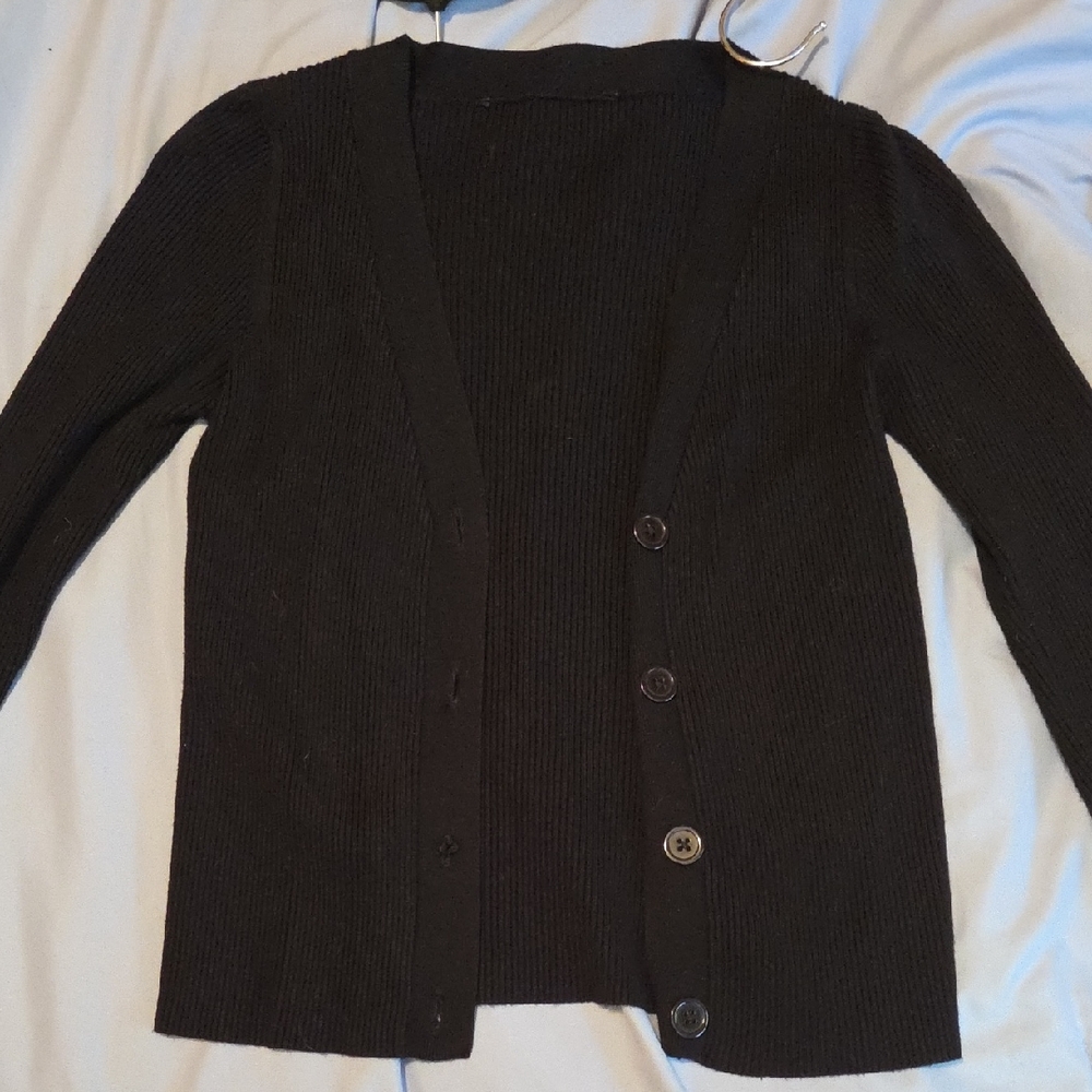ribbed button up cardigan